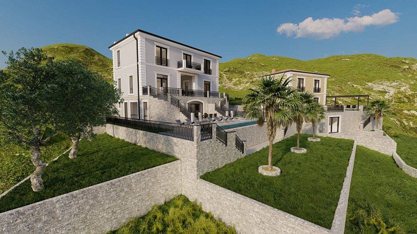 Urbanized plot for sale in Kotor with a view of the bay