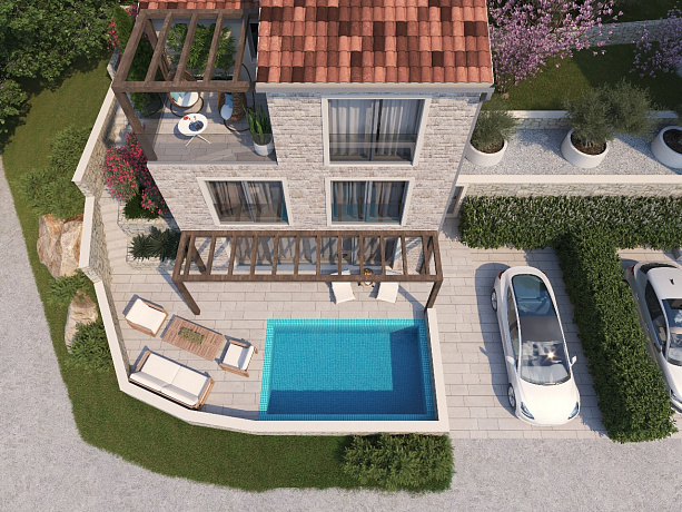 Two villas with a swimming pool in Blizikuce