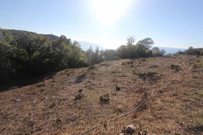 A plot with sea view in Budva